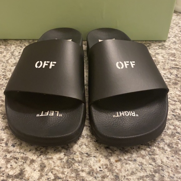 Black Off-White Slides Size 40 main image 7